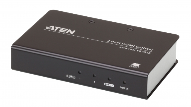 Aten VS182B-AT-G 2-poorts Hdmi-splitter Zwart