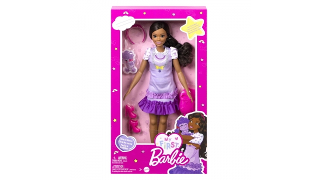 Barbie My First Barbie Pop Donker Haar met Poedel