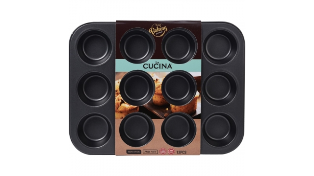 La Cucina Muffinvorm 35x26.5x3.5 cm Zwart