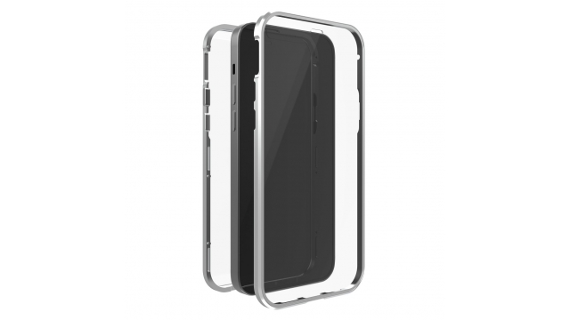 Black Rock 360° Glass Cover for Apple iPhone 12 Pro Max Silver