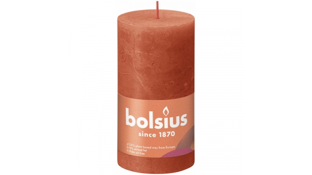 Bolsius Stompkaars Rustiek 13x6,8 cm Aards Oranje