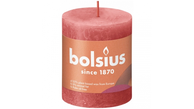Bolsius Rustieke Stompkaars 8x6,8 cm Blossom Pink