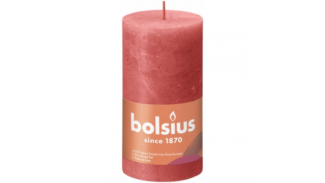 Bolsius Rustieke Stompkaars 13x6,8 cm Blossom Pink