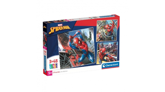 Clementoni Super Color 3in1 Puzzel Spiderman 3x48 Stukjes