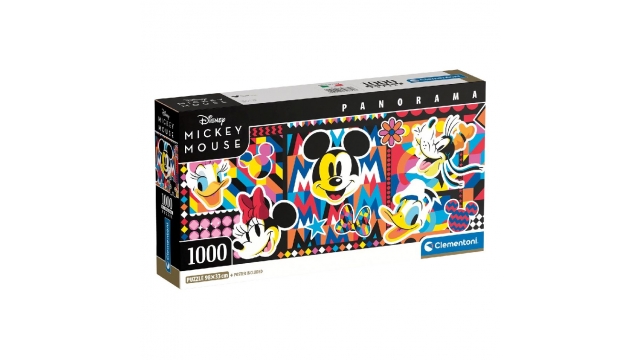 Clementoni Panorama Puzzel Disney Mickey Mouse 1000 Stukjes