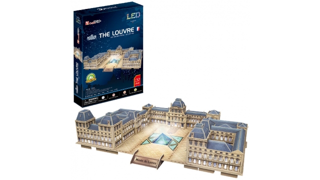 Cubic Fun 3D Puzzel The Louvre + LED Verlichting 137 Stukjes