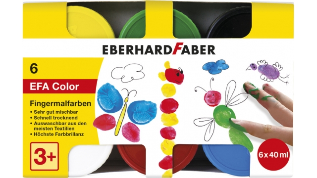 Eberhard Faber EF-578606 Vingerverf 6 Kleuren 6x40ml
