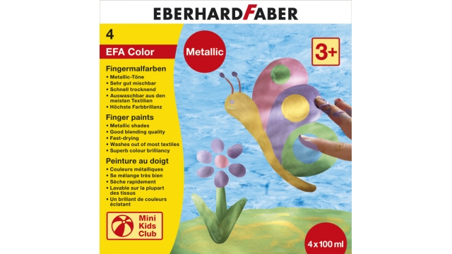 Eberhard Faber EF-578802 Vingerverfset EFA Metallic Set 4 X 100ml Assorti
