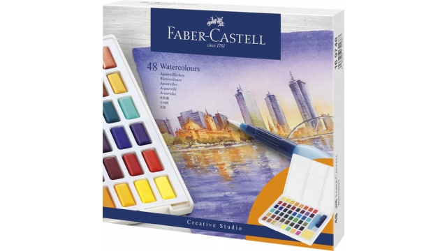 Faber Castell FC-169748 Waterverf Faber-Castell In Box Met 48 Kleuren