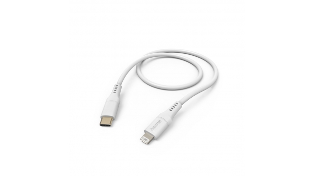 Hama Oplaadkabel Flexible USB-C - Lightning 1,5 M Silicone Wit