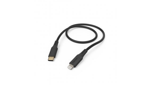 Hama Oplaadkabel Flexible USB-C - Lightning 1,5 M Silicone Zwart