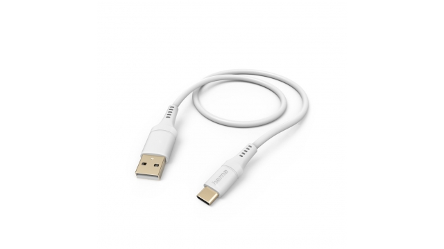 Hama Oplaadkabel Flexible USB-A - USB-C 1,5 M Silicone Wit