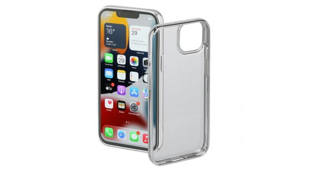 Hama Cover Clear&Chrome Voor Apple IPhone 13 Zilver