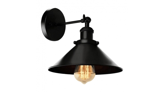 Homestyle Pro MK023-B Industriële Wandlamp 22 cm Zwart/Metaal