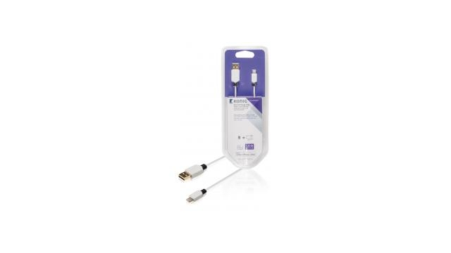 König KNM39300W10 Sync And Charge Kabel 8-pins Lightning Male - Usb 2.0 A Male 1,00 M Wit