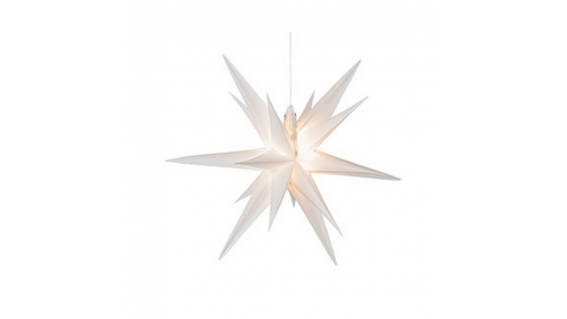 Lumineo Kerstster PVC Steady Wit 6 LEDs Binnen/Buiten 60 cm