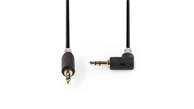 Nedis CABW22600AT05 Stereo Audiokabel 3,5 Mm Male - 3,5 Mm Male Haaks 0,5 M Antraciet