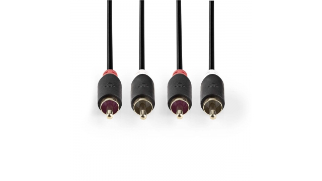 Nedis CABW24200AT20 Stereo Audiokabel 2x Rca Male - 2x Rca Male 2,0 M Antraciet