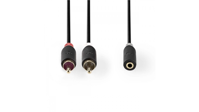 Nedis CABW22255AT02 Stereo Audiokabel 2x Rca Male - 3,5 Mm Female 0,2 M Antraciet