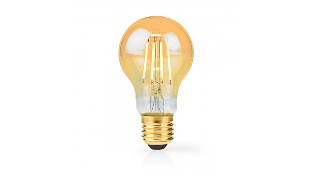 Nedis LBDE27A60GD Led-filamentlamp E27 A60 4.9 W 470 Lm 2100 K Extra Warm Wit Aantal Lampen In Verpakking: 1 Stuks