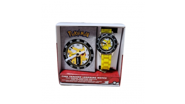 Pokemon Time Teacher Horloge Geel/Zwart