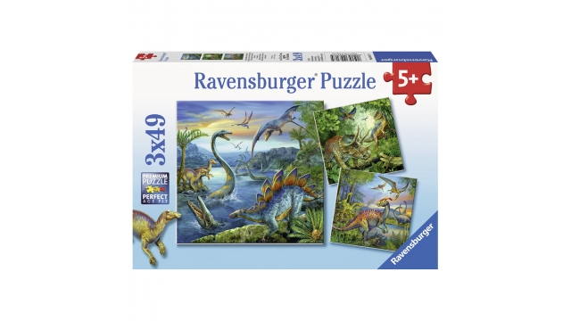 Ravensburger 3 Dinosauriërs Puzzels 3x49 Stukjes