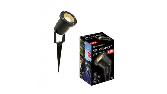 Simply Design LED Spikespot GU10 5W 3000K Zwart/Metaal