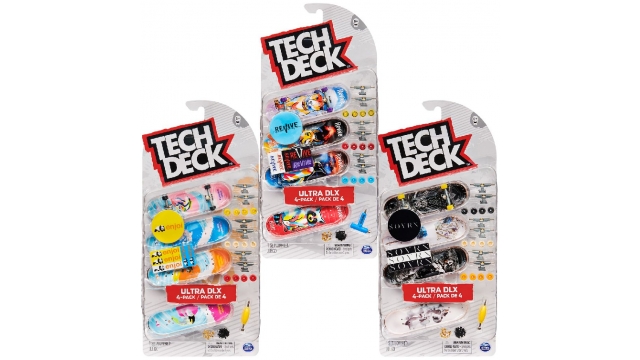 Tech Deck Ultra DLX Fingerboards 4-Pack Assorti