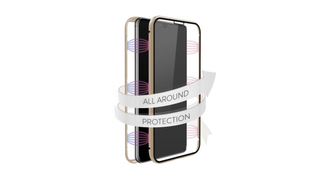 White Diamonds 360° Glass Cover for Samsung Galaxy A41 Gold