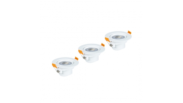 Xavax Led-inbouwspot Set Van 3 7W 450lm Lichtkleur: Warm Wit Fitting: Wit