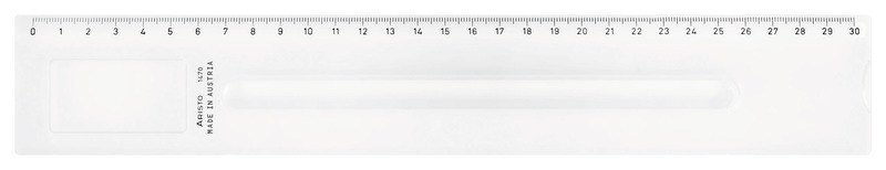 aristo ar-1470 liniaal 30cm glashelder plexiglas