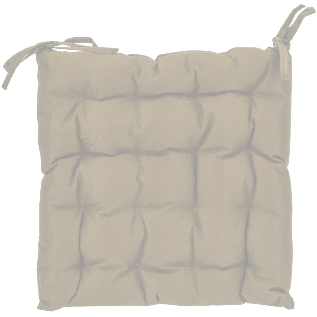 Basic Stoelkussen 40x40x6 cm beige afbeelding