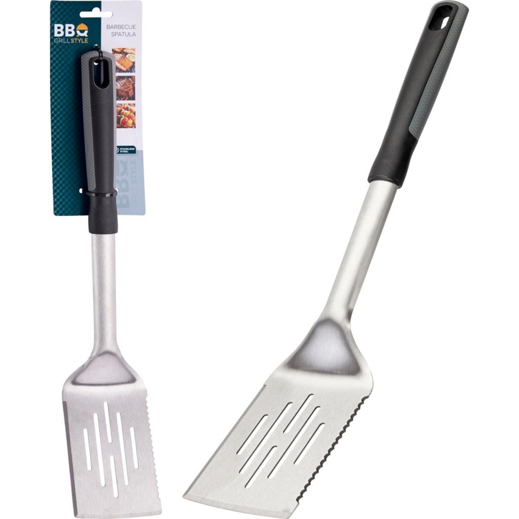 BBQ Spatel 42 cm Zwart/RVS