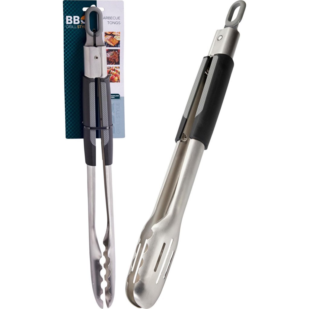 BBQ Tang 42 cm RVS/Zwart