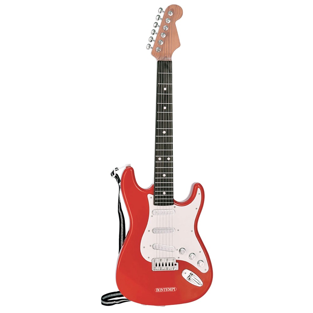 bontempi elektrische gitaar + geluid rood/wit
