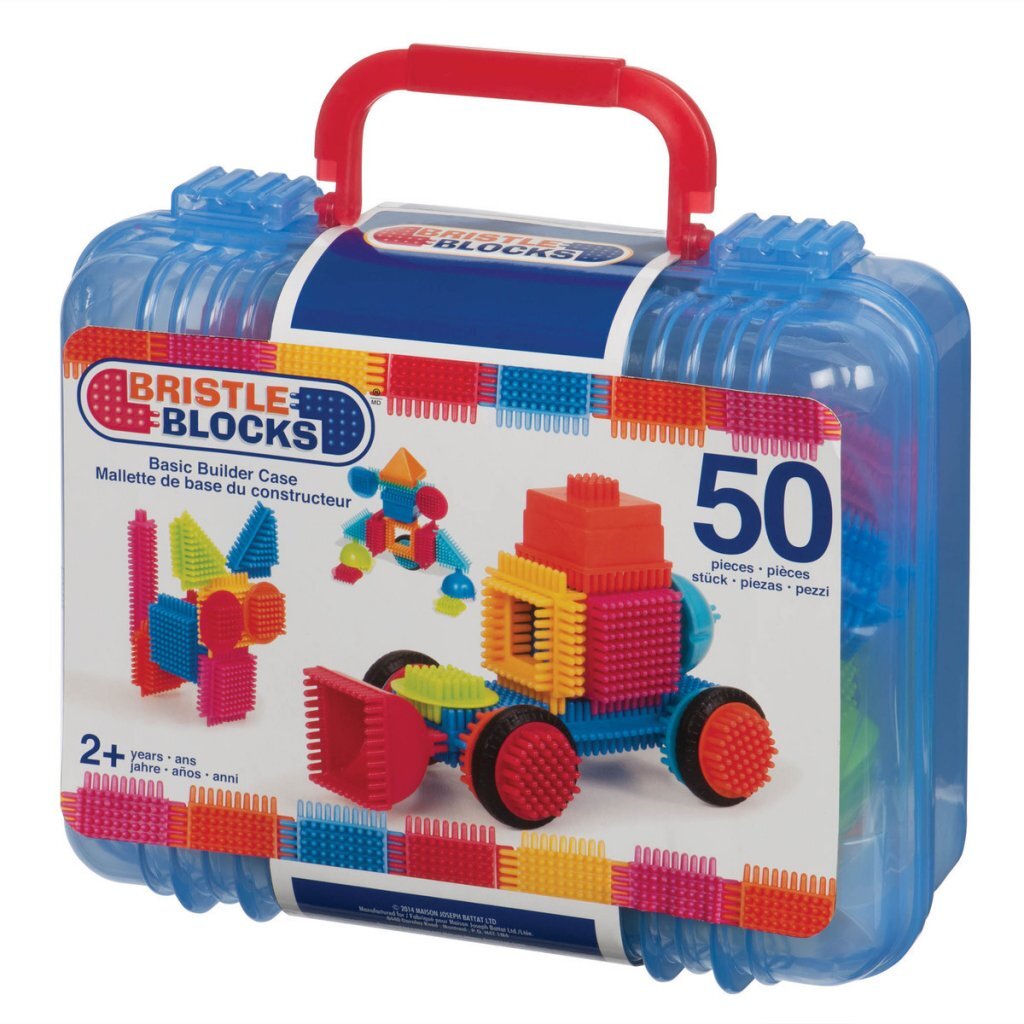 bristle blocks koffer met 50 stuks