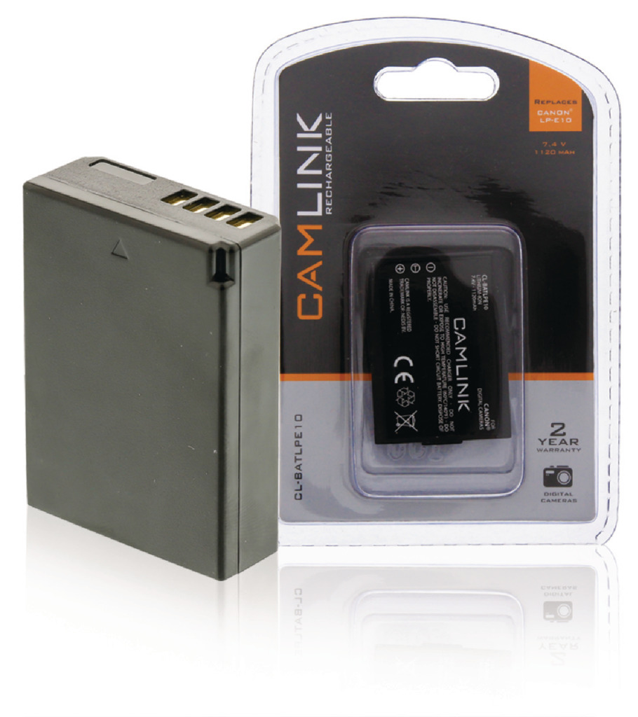 camlink cl-batlpe10 oplaadbare lithium-ion camera accu 7.4 v 1120 mah