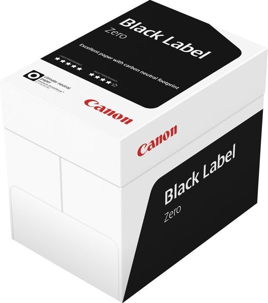 Canon kopieer/printpapier Black Label Zero FSC A4 80 grams 1 doos 5 pak a 500 vel