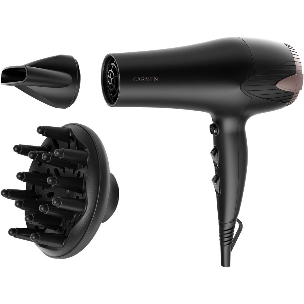 Carmen CHD2365B F&ouml;hn 2300W Zwart/Campagne