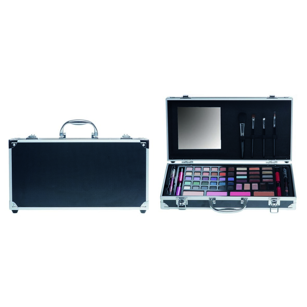 Casuelle Make-Up Koffer met Spiegel Zwart