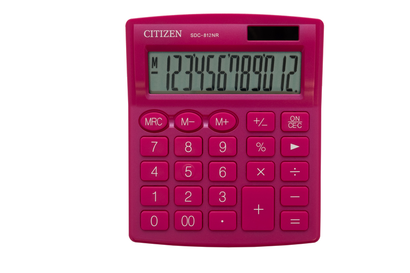 citizen ci-sdc812nrpke calculator sdc812nrpkedesktop businessline pink
