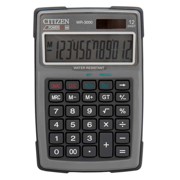 citizen ci-wr-3000-gy calculator wr-3000-gy outdoor desktop businessline grey
