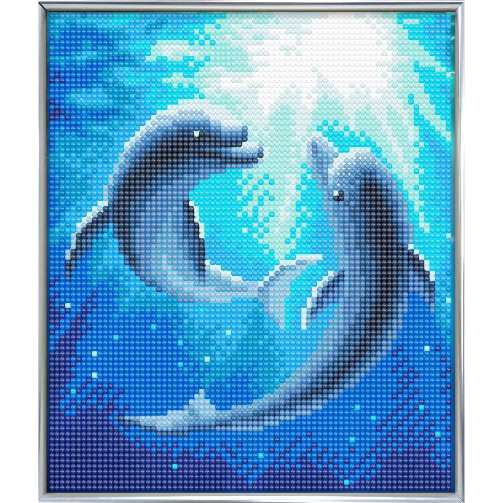 craft buddy crystal art dolfijnen 21x25 cm