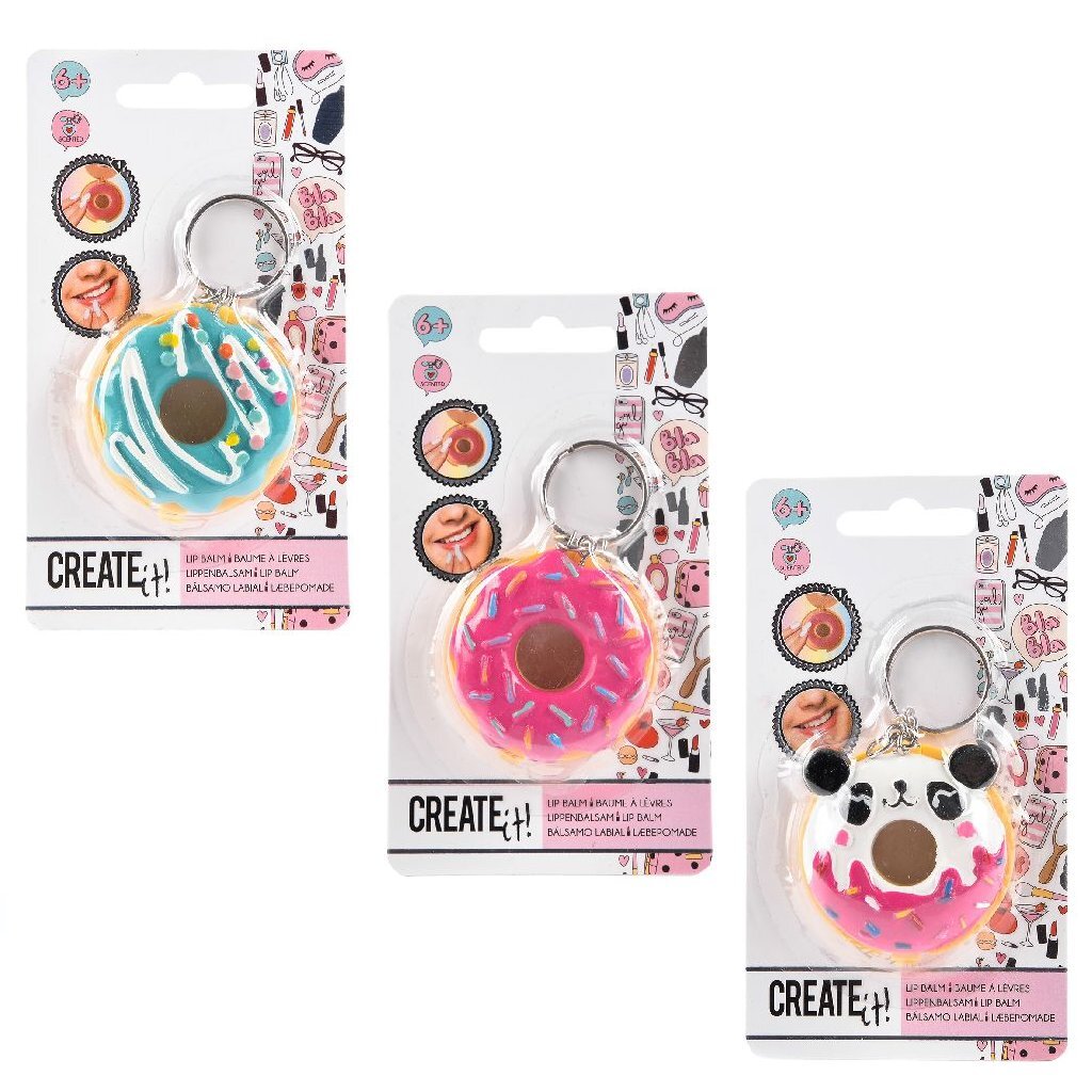 Create It! beauty sleutelhanger donut met lippenbalsem afbeelding