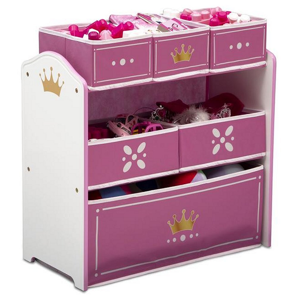 delta children prinsessen tb83455gn houten opbergkast 67,5cm wit/roze