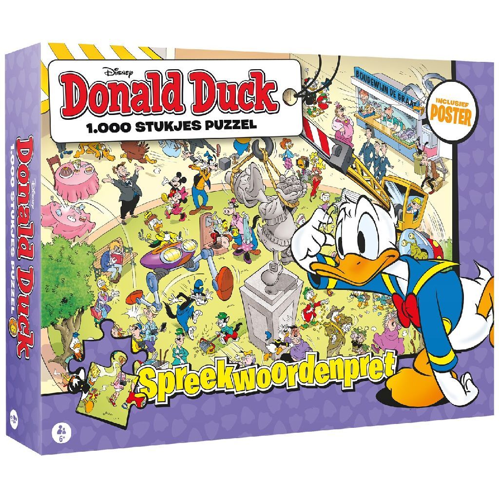Disney Donald Duck Puzzel Spreekwoordenpret 1000 Stukjes + Poster