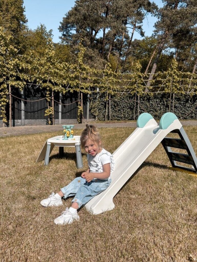 Dolu Waterglijbaan 72x133x45 cm Wit/Blauw/Geel