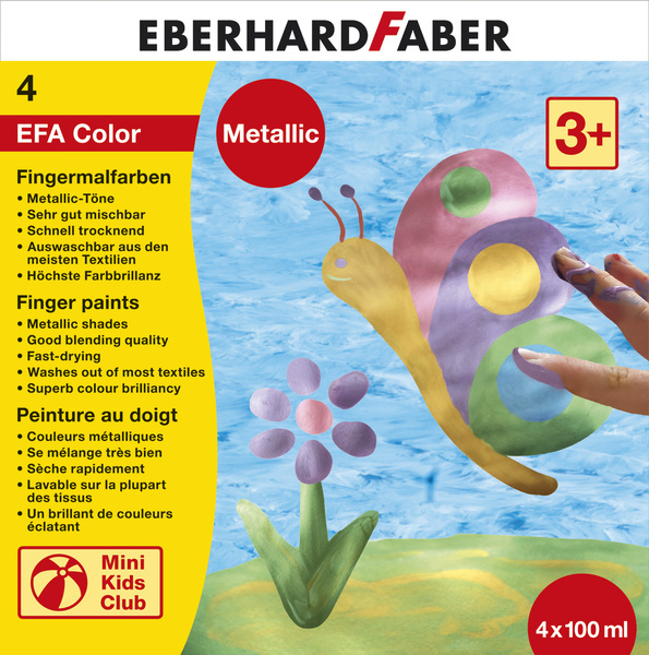 Eberhard Faber ef-578802 vingerverfset efa metallic set 4 x 100ml afbeelding