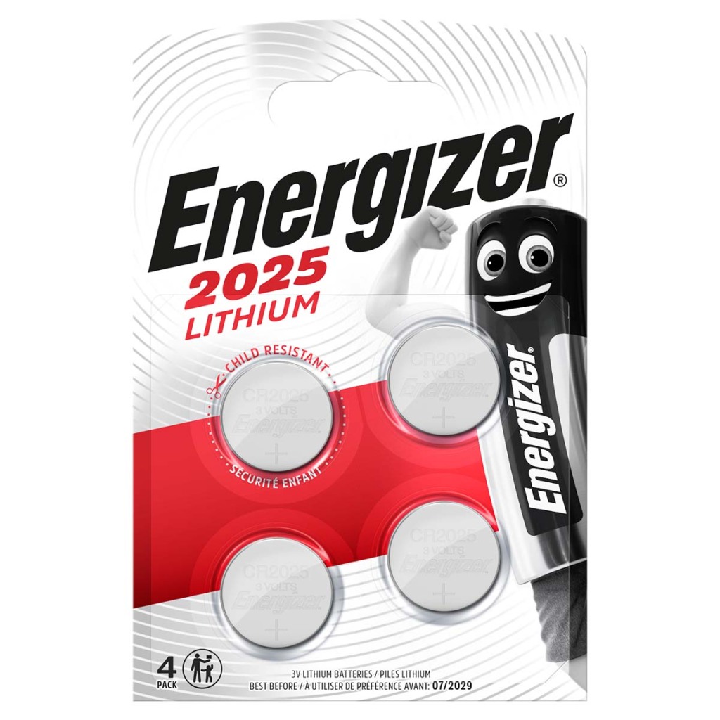 energizer 53541536005 lithium cr2025 4-blister