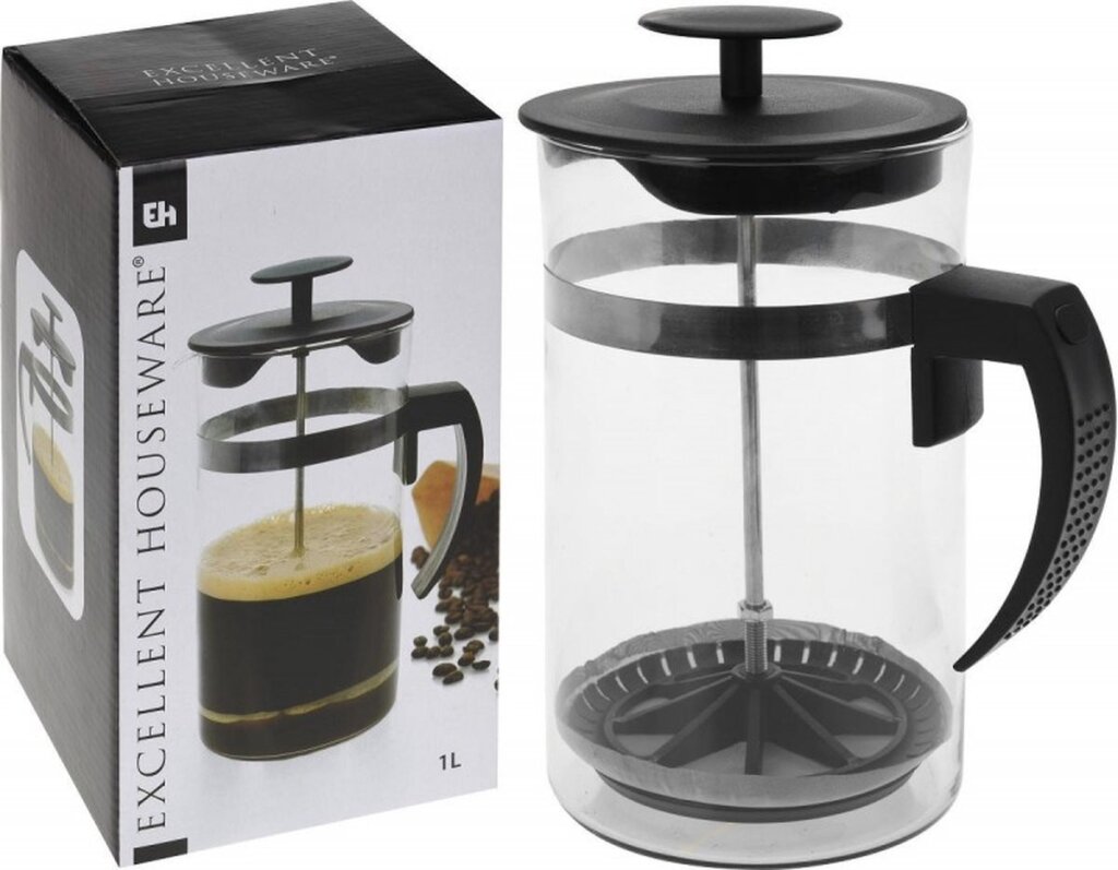Excellent Houseware Koffiezetter 1l kunststof en glas afbeelding